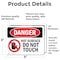 Signmission Hot Surface Sign, 3.5 in H x 5 in W, Vinyl Decal, Hot Surface Do Not Touch OS-2PACK-DS-D-35-L-2231 - alternate 3